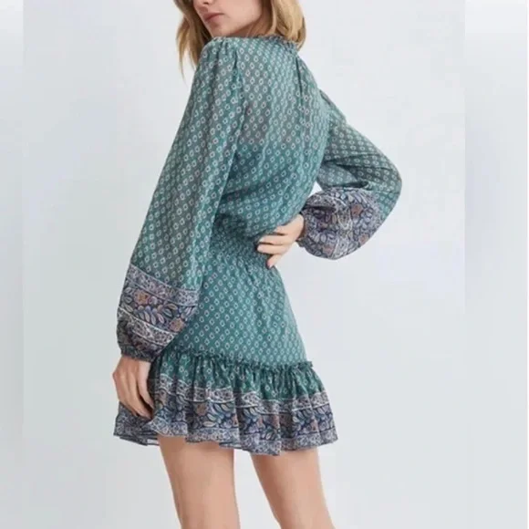 Veronica Beard Destiny Dress in Seaglass Multi - Picture 5 of 9